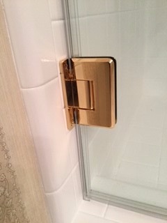 Standard Wall Mount Beveled Hinge Specialty Finish GOLD