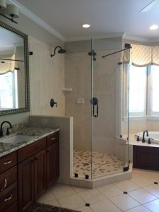 glass shower door installation Raleigh Durham Chapel Hill Wake Forest NC